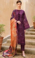 Embroidered Jacquard Lawn – SL12 D04